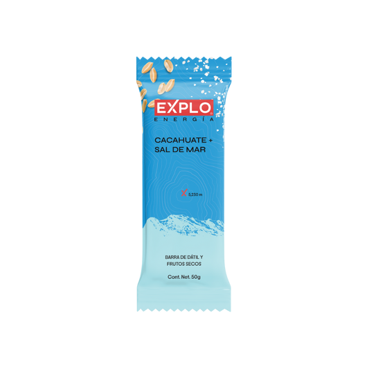 Barra de Energía Cacahuate + Sal de Mar 50g