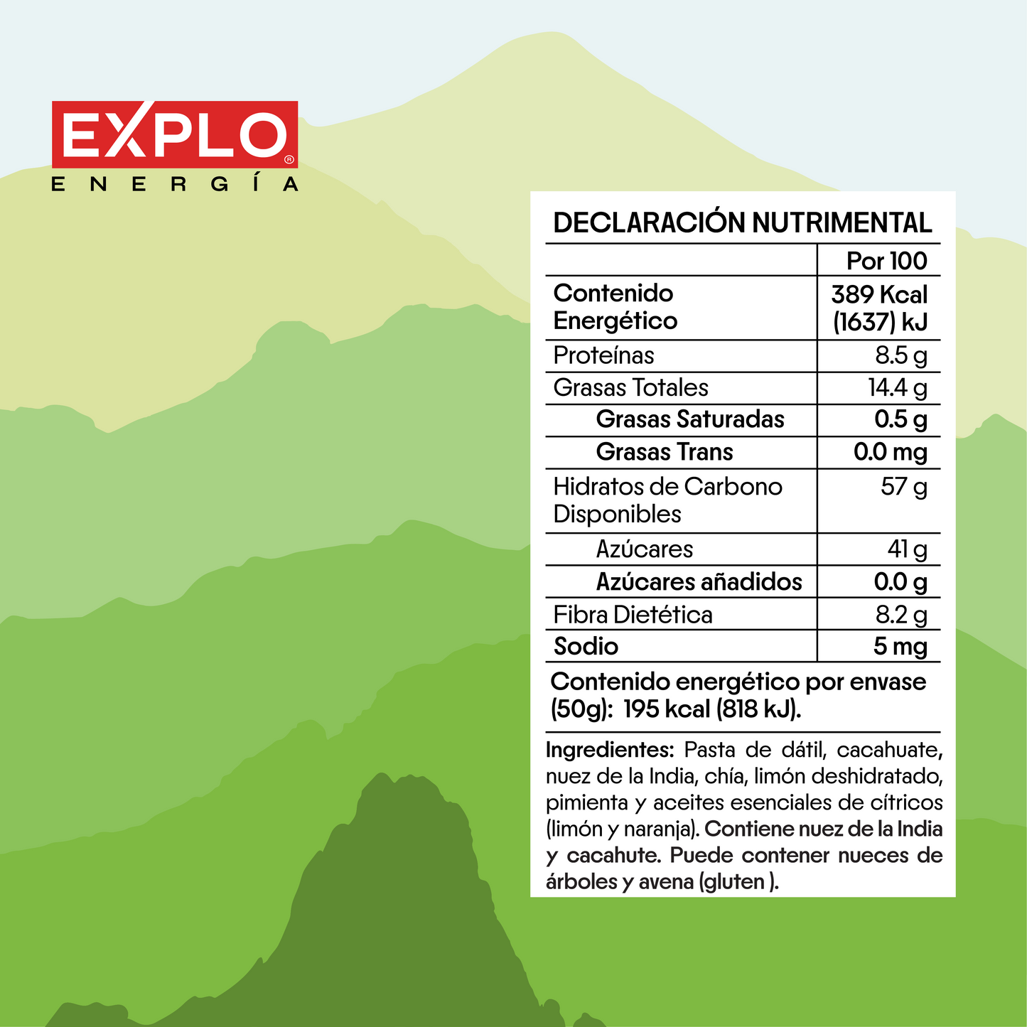 Barra de Energía Cítricos + Chía 50g
