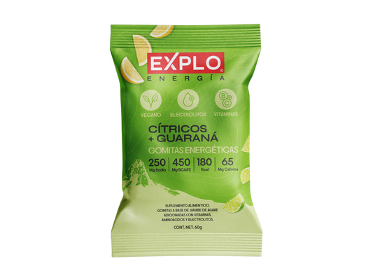 EXPLO Gomitas Energéticas Veganas con Electrolitos y Vitaminas