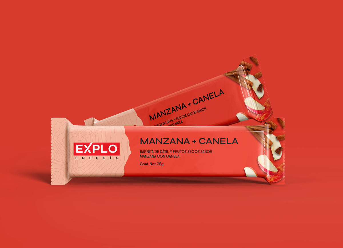 Pack 4 Barras de Energía Manzana + Canela 35g
