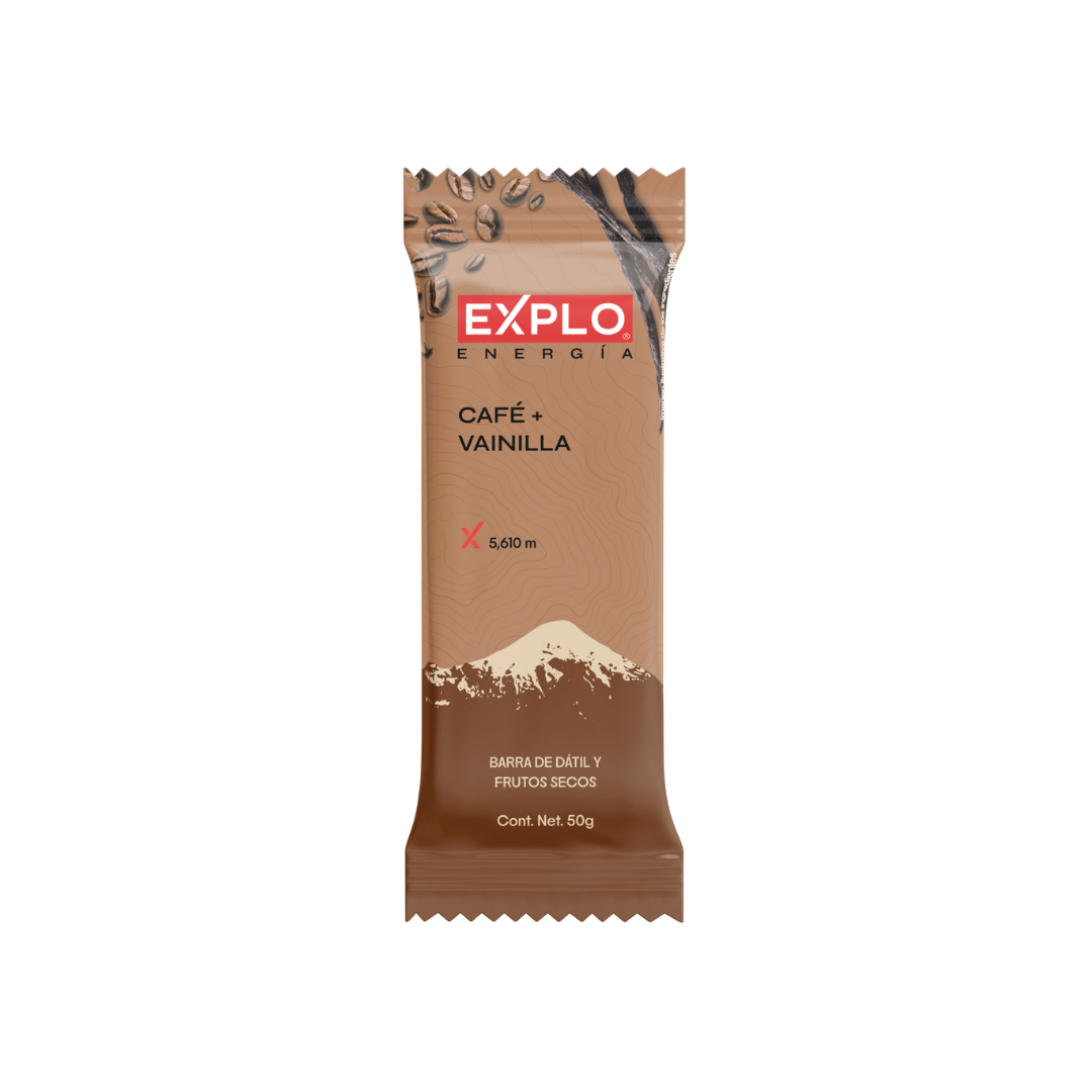 Barra de Energía Café + Vainilla 50g – EXPLOMX