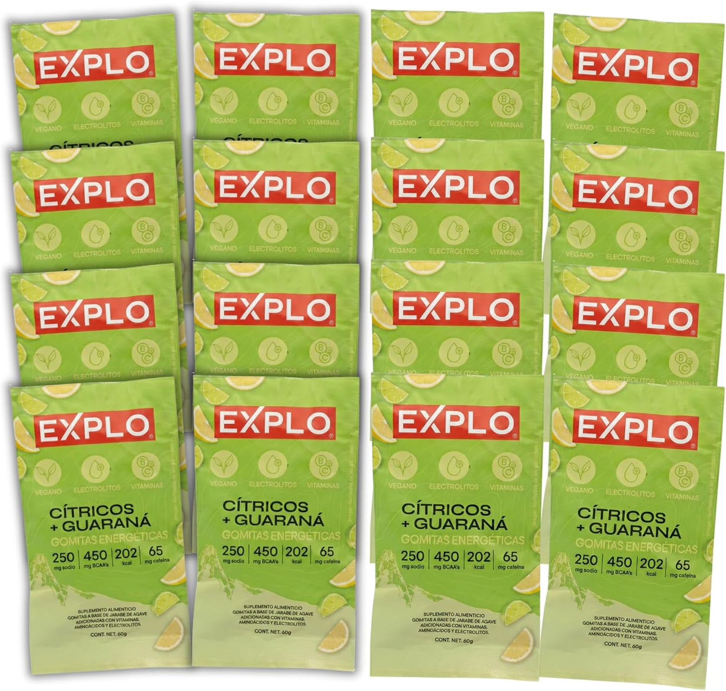 Pack de 12 Gomitas Energéticas Cítricos +  Guaraná
