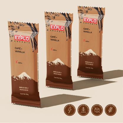 Barra de Energía Café + Vainilla 50g
