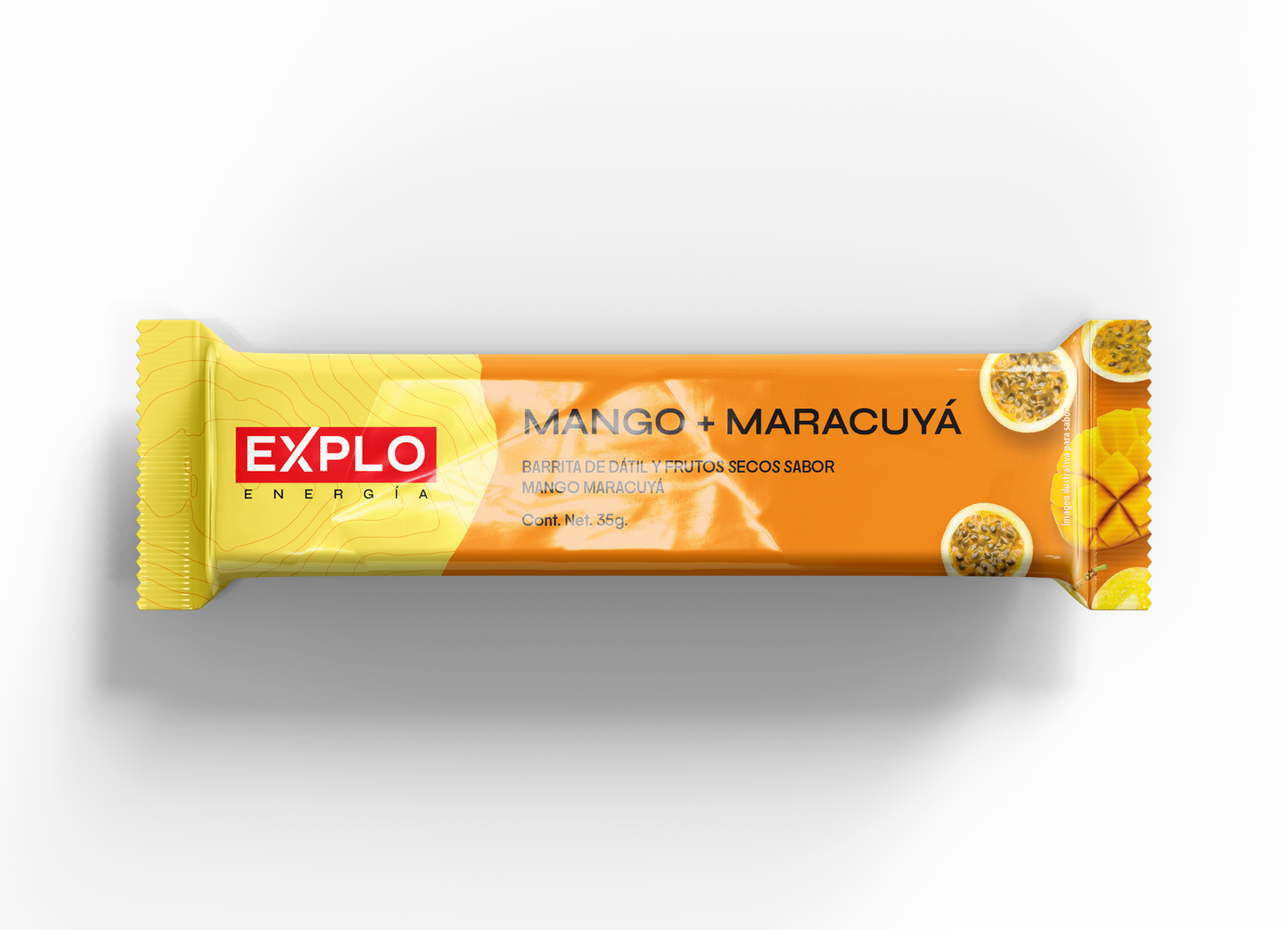 Pack 4 Barras de Energía Mango + Maracuyá 35g