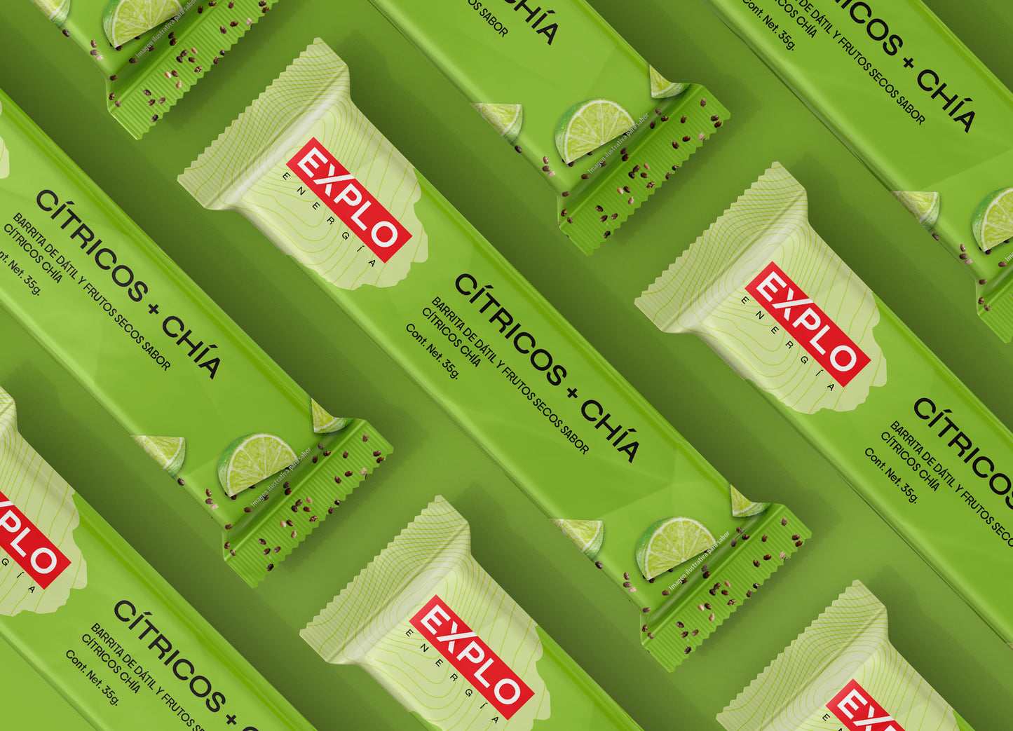 Pack 4 Barras de energía Cítricos + Chía 35g