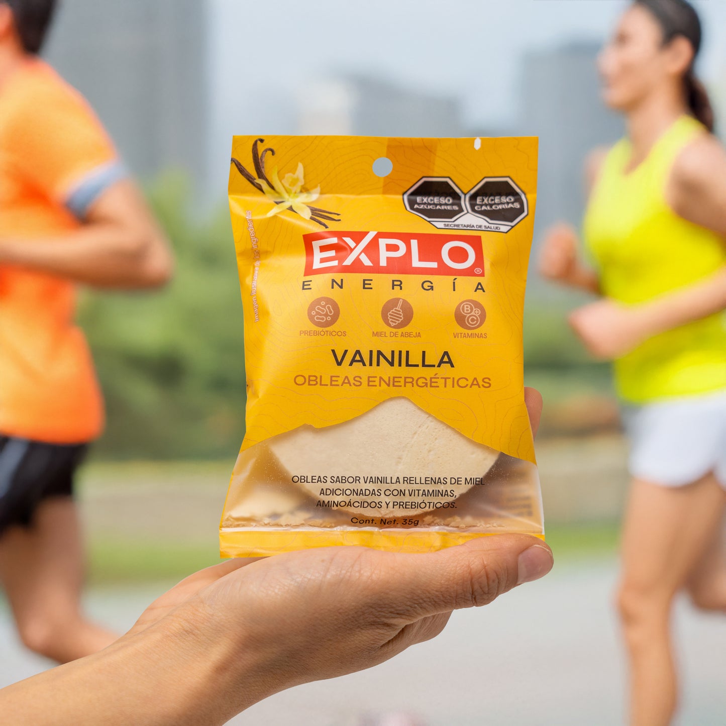 Pack 6 Obleas Energéticas Sabor Vainilla 35g