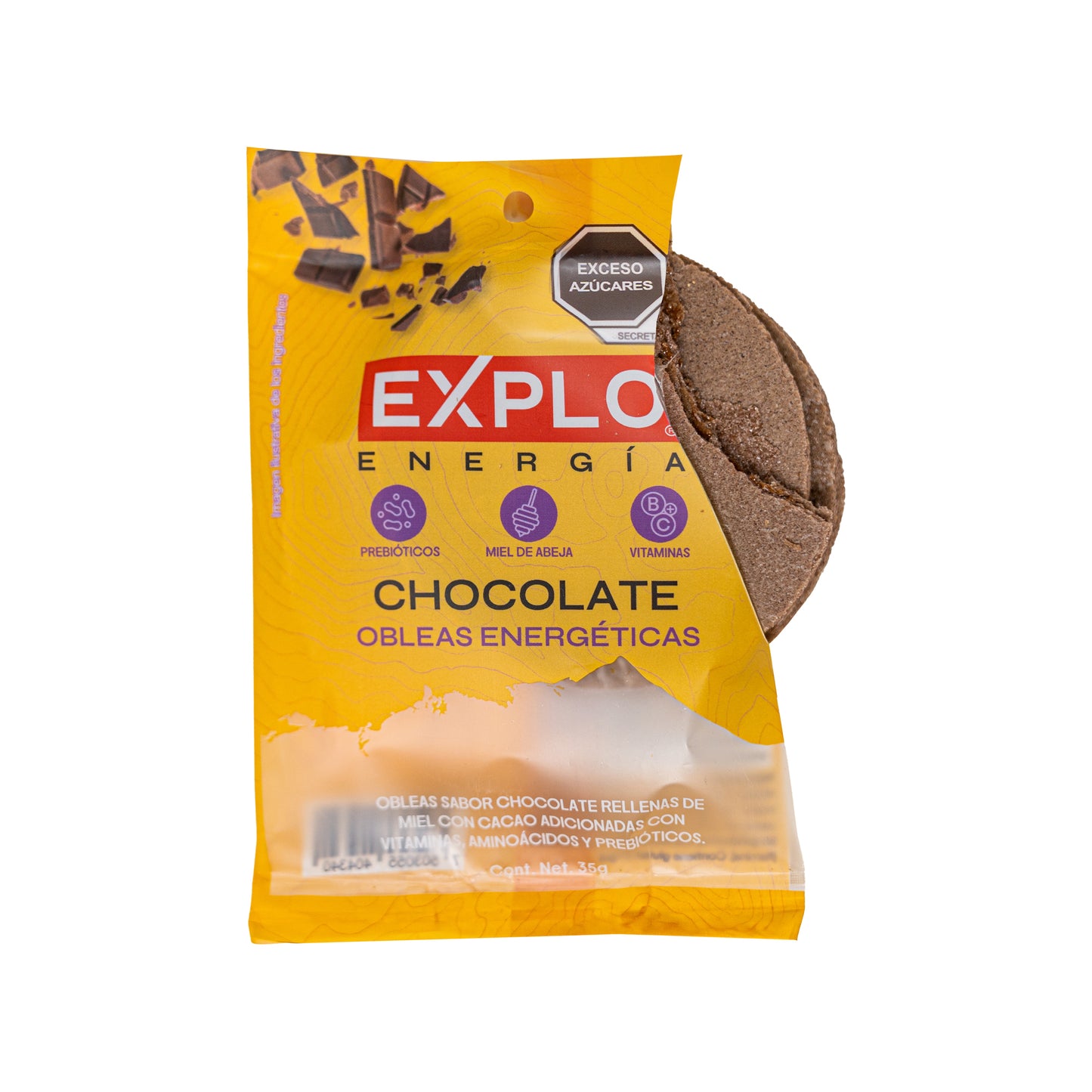 Pack 16 Obleas Energéticas Sabor Chocolate 35g