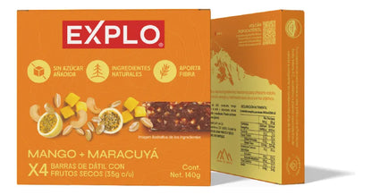 Pack 4 Barras de Energía Mango + Maracuyá 35g