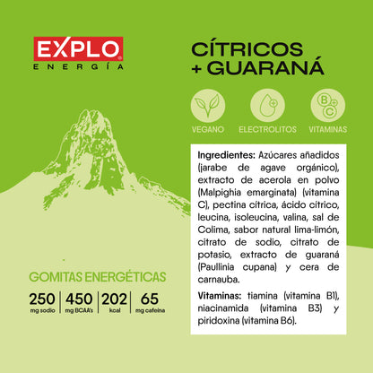 EXPLO Gomitas Energéticas Veganas con Electrolitos y Vitaminas