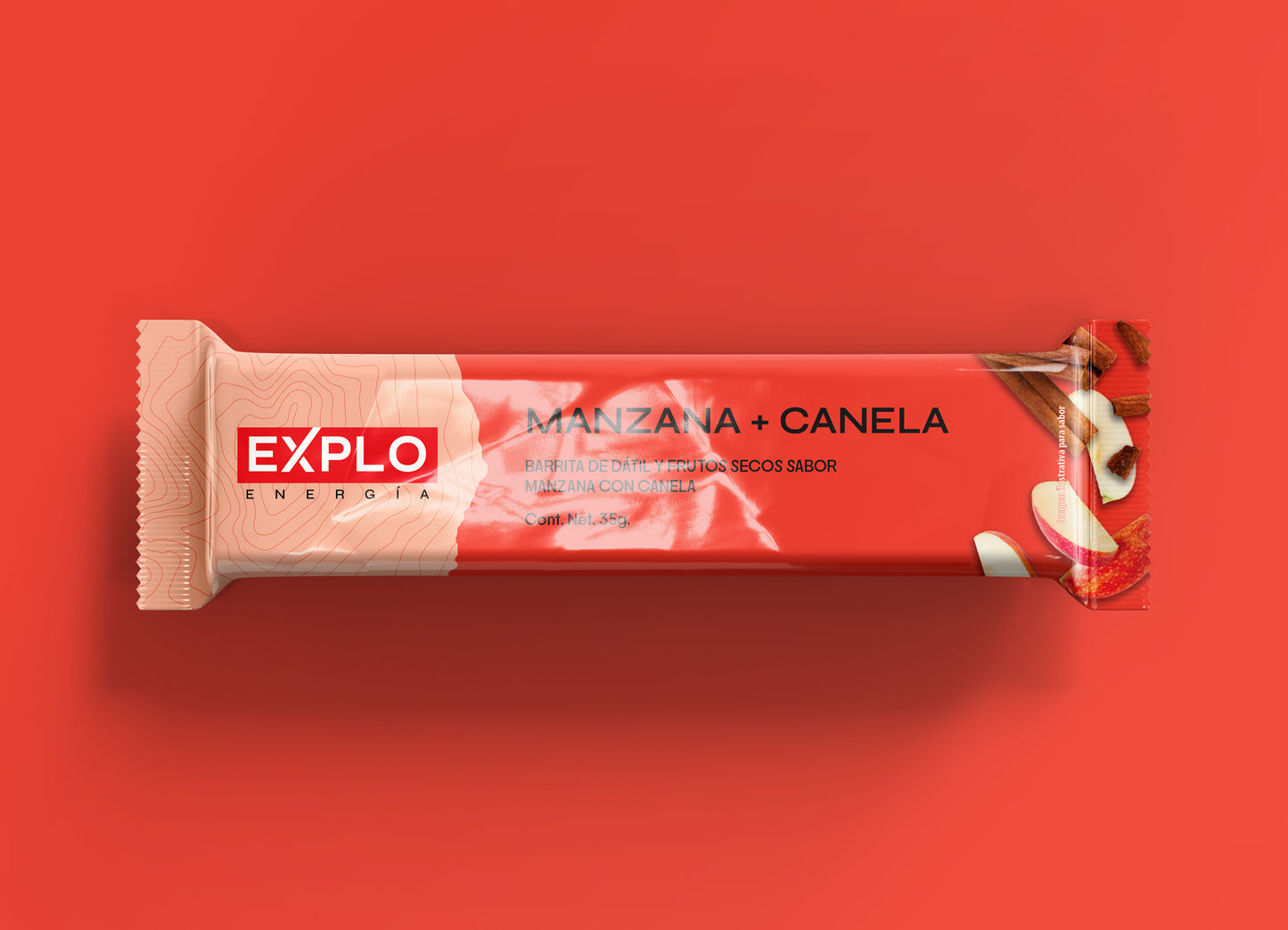 Pack 4 Barras de Energía Manzana + Canela 35g