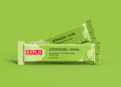 Pack 4 Barras de energía Cítricos + Chía 35g