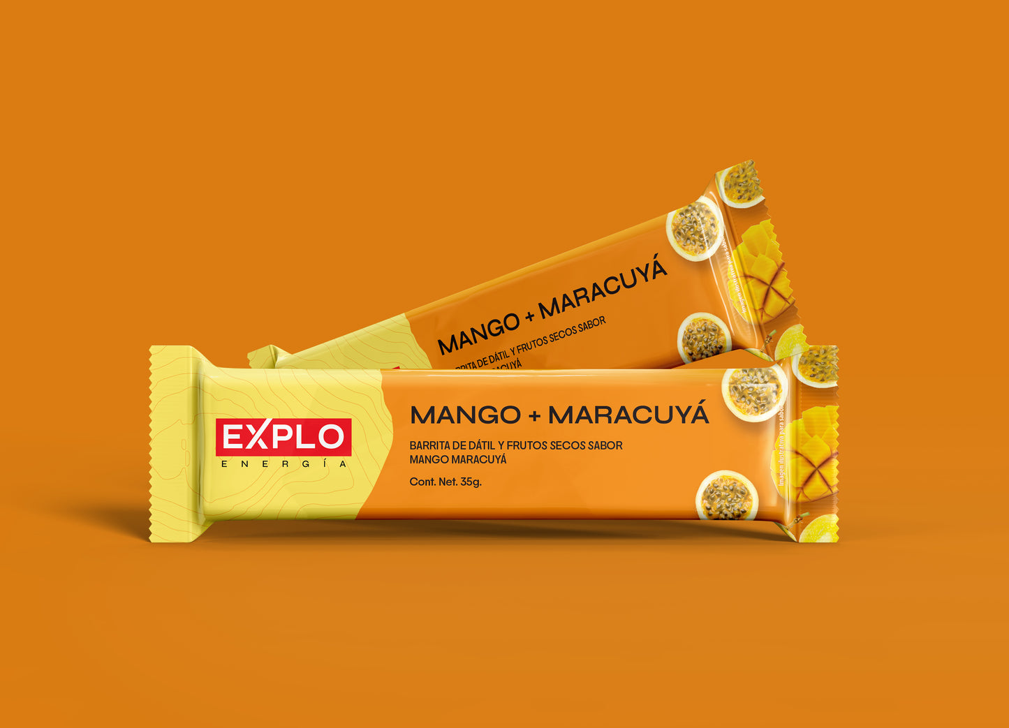 Pack 4 Barras de Energía Mango + Maracuyá 35g
