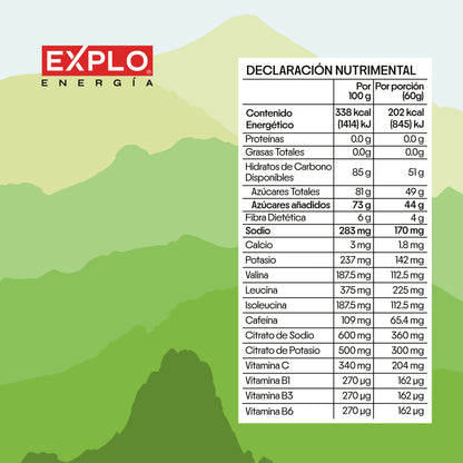 EXPLO Gomitas Energéticas Veganas con Electrolitos y Vitaminas