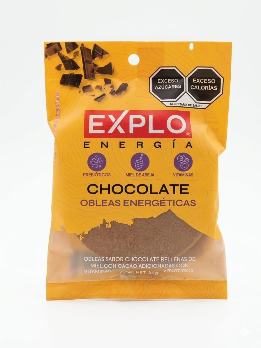 Pack 16 Obleas Energéticas Sabor Chocolate 35g