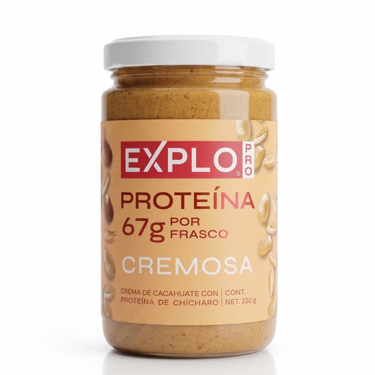 Crema de Cacahuate Cremosa con Proteína 220g