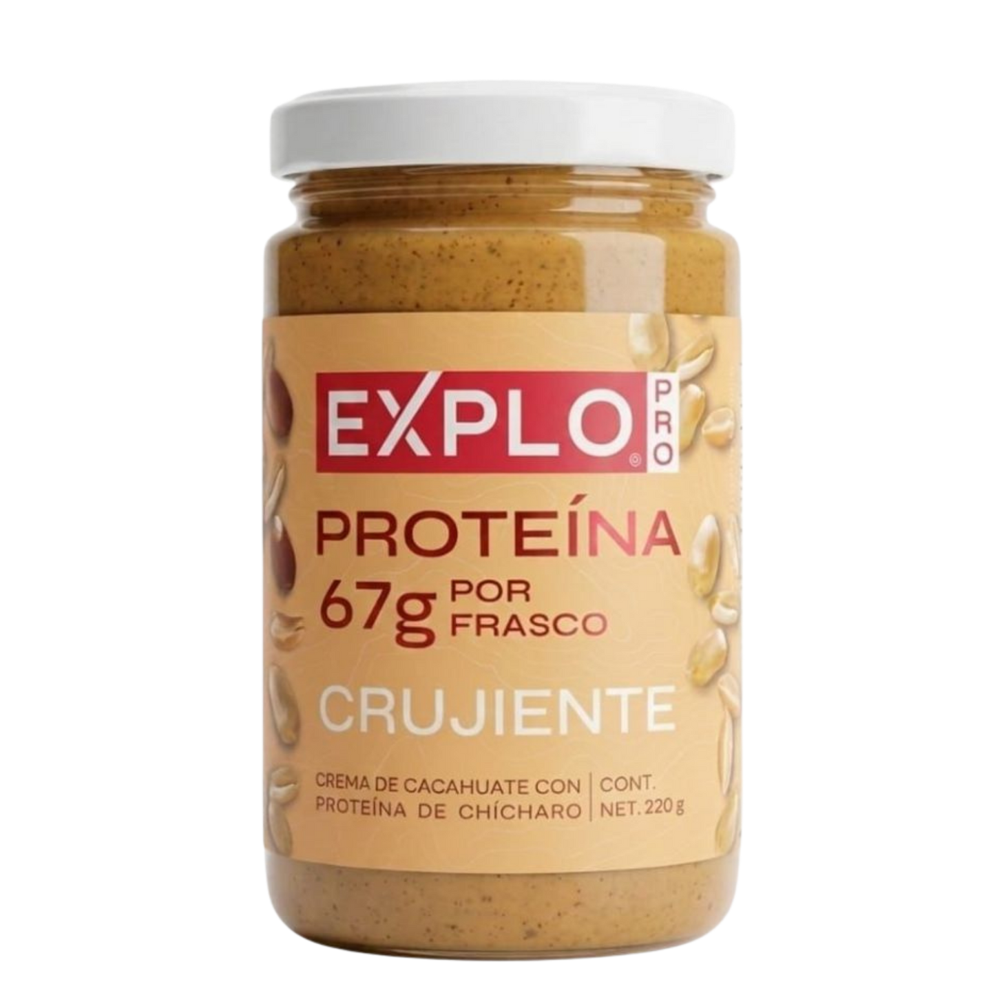 Crema de Cacahuate Crujiente con Proteína 220g