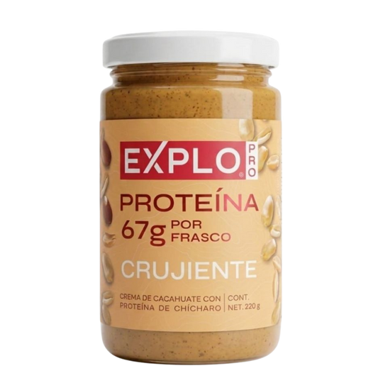 Crema de Cacahuate Crujiente con Proteína 220g