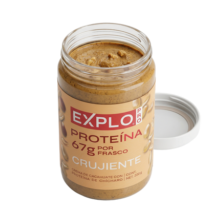 Crema de Cacahuate Crujiente con Proteína 220g