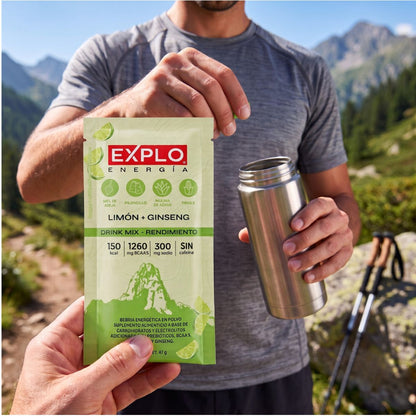 12 Sobres Drink Mix Sabor Limón + Ginseng 47g
