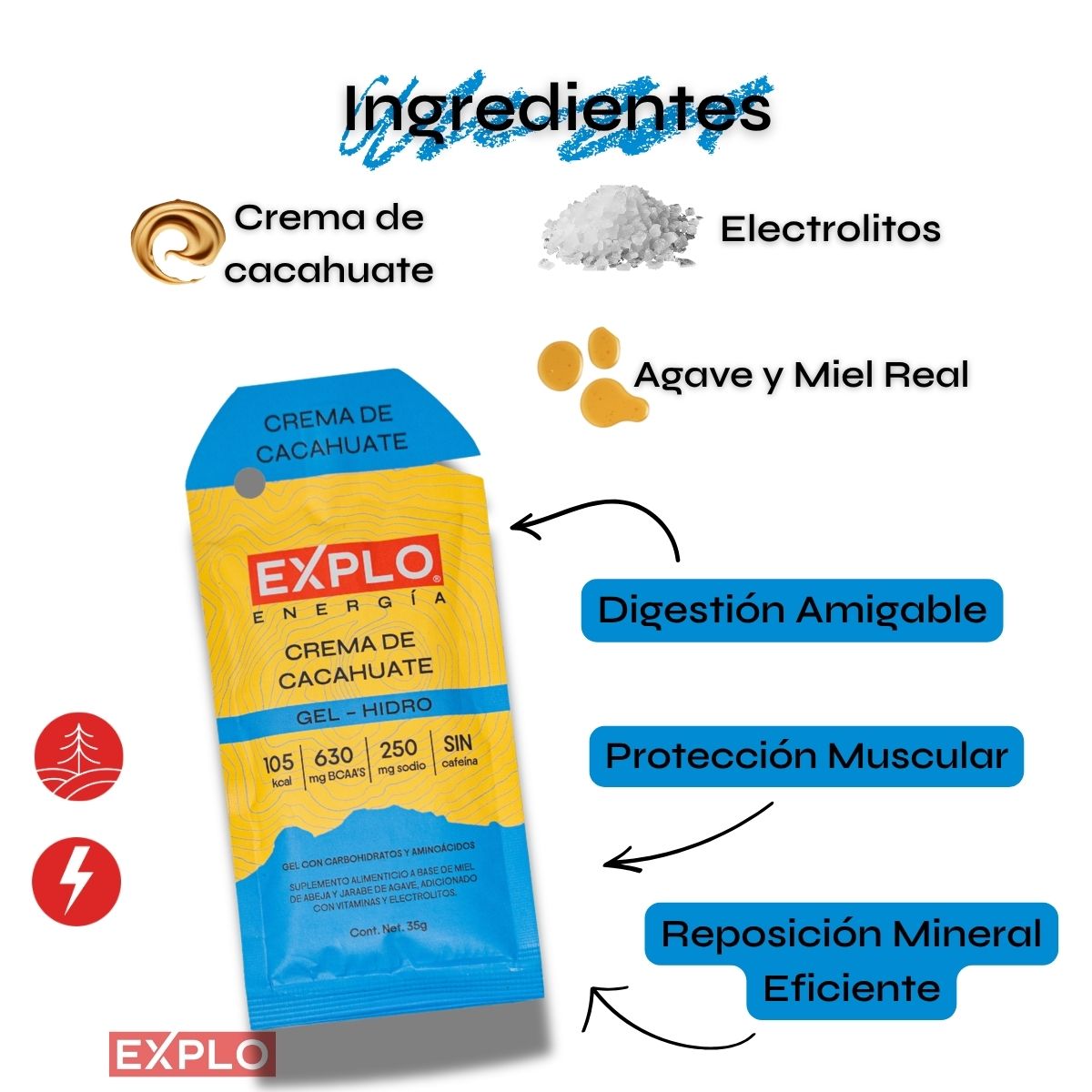 Gel Energético - Crema de Cacahuate