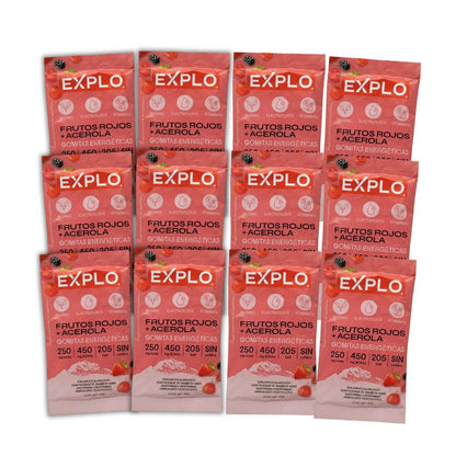 Pack de 12 Gomitas Energéticas Frutos Rojos + Acerola