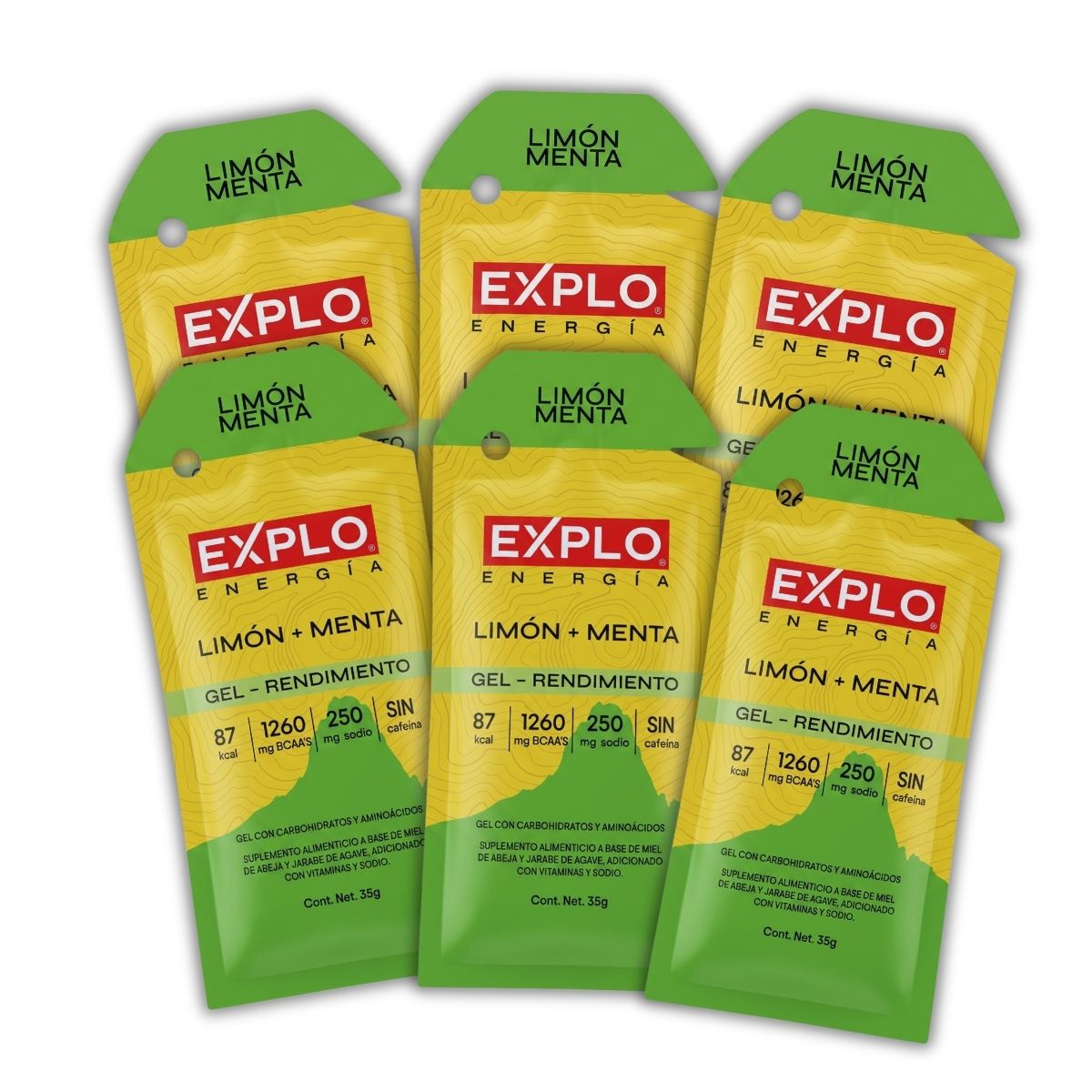 6 Geles Energéticos - Limón Menta