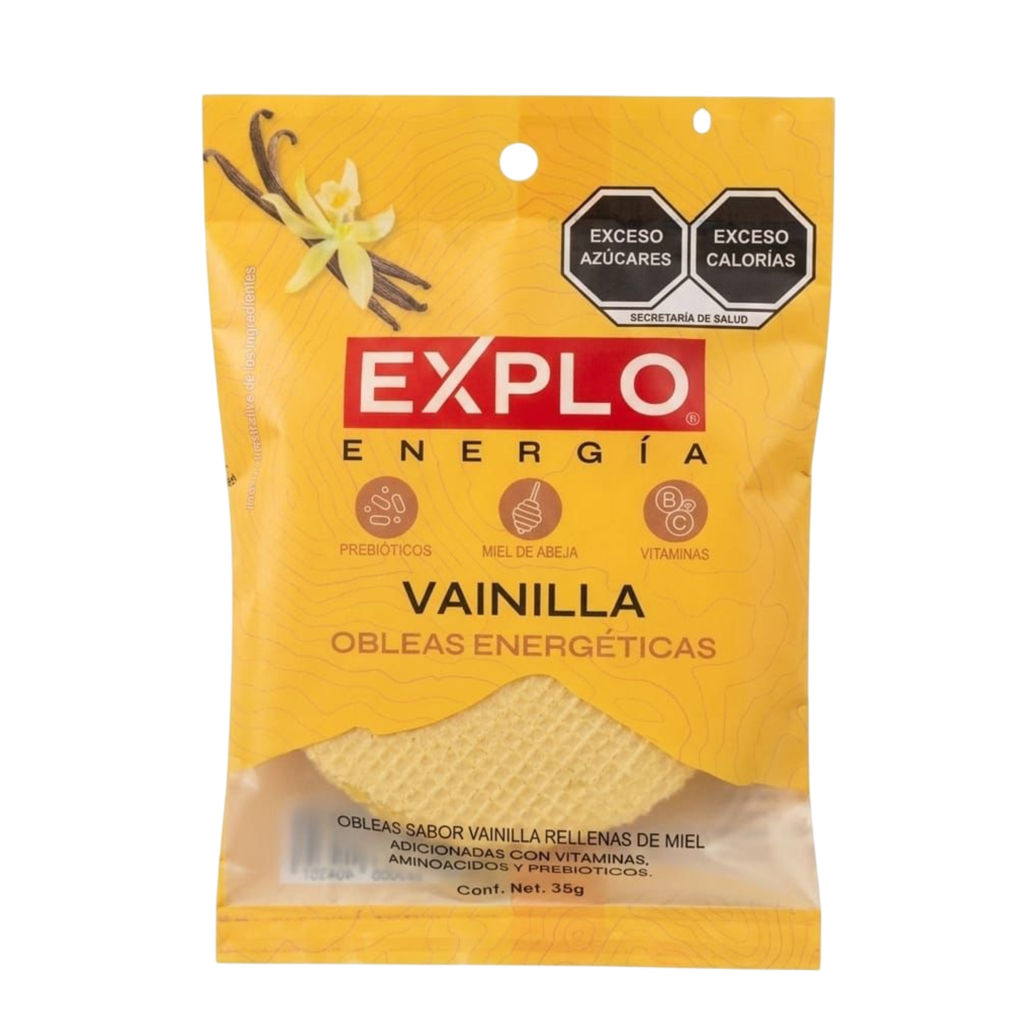 Obleas energéticas sabor Vainilla 35g