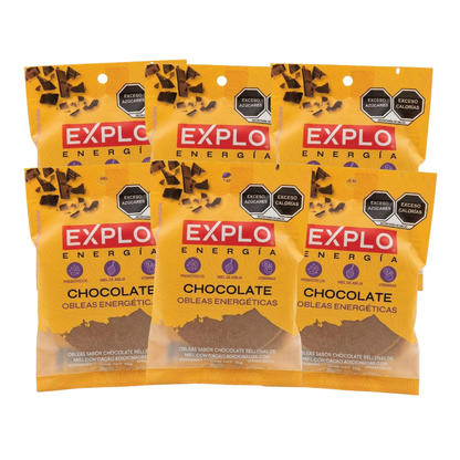 Pack 6 Obleas Energéticas Sabor Chocolate 35g