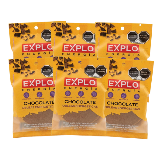 Pack 6 Obleas Energéticas Sabor Chocolate 35g