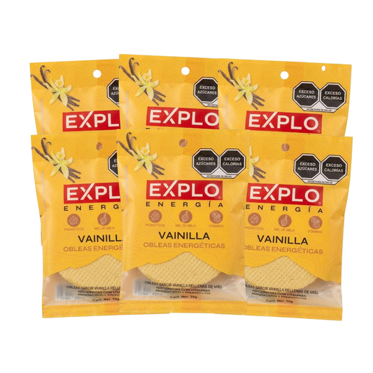 Pack 6 Obleas Energéticas Sabor Vainilla 35g